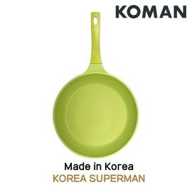 [KOMAN] Avocado Titanium Coated Frying Pan 28cm+Wok 28cm-Induction Nonstick Cookware 6-Layers Coationg Frying Pan - Made in Korea